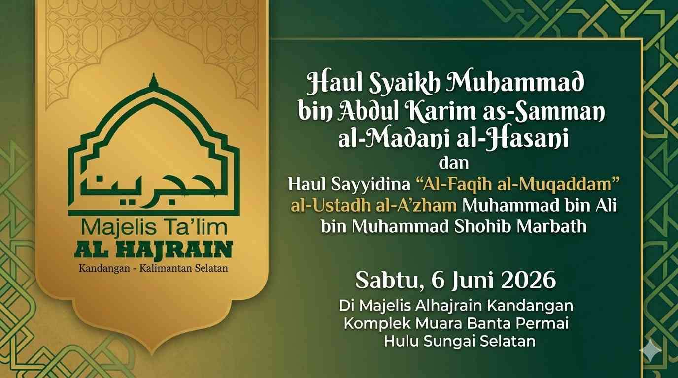 Peringatan Haul 6 Juni 2026 di Majelis Alhajrain Komplek Muara Banta Permai